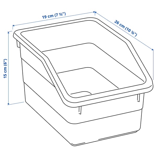 SOCKERBIT storage box with lid, white, 38x76x30 cm - IKEA Ireland