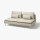 SÖDERHAMN 3-seat section, Fridtuna light beige