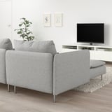 SÖDERHAMN 4-seat sofa with chaise longue, Tallmyra white/black