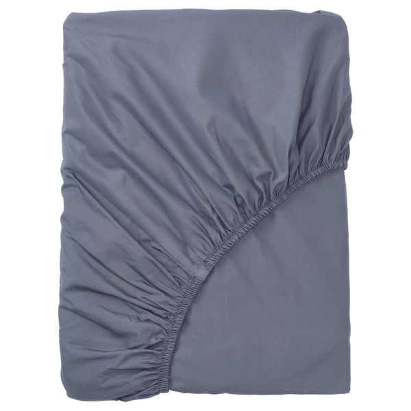 SÖMNTUTA bluegrey, Fitted sheet, Super king IKEA