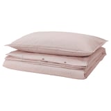 SOLFIBBLA Duvet cover and pillowcase, white red/stripe, 150x200/50x80 cm