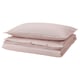 SOLFIBBLA Duvet cover and pillowcase, white red/stripe, 150x200/50x80 cm