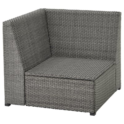SOLLERÖN Corner section, outdoor, dark grey