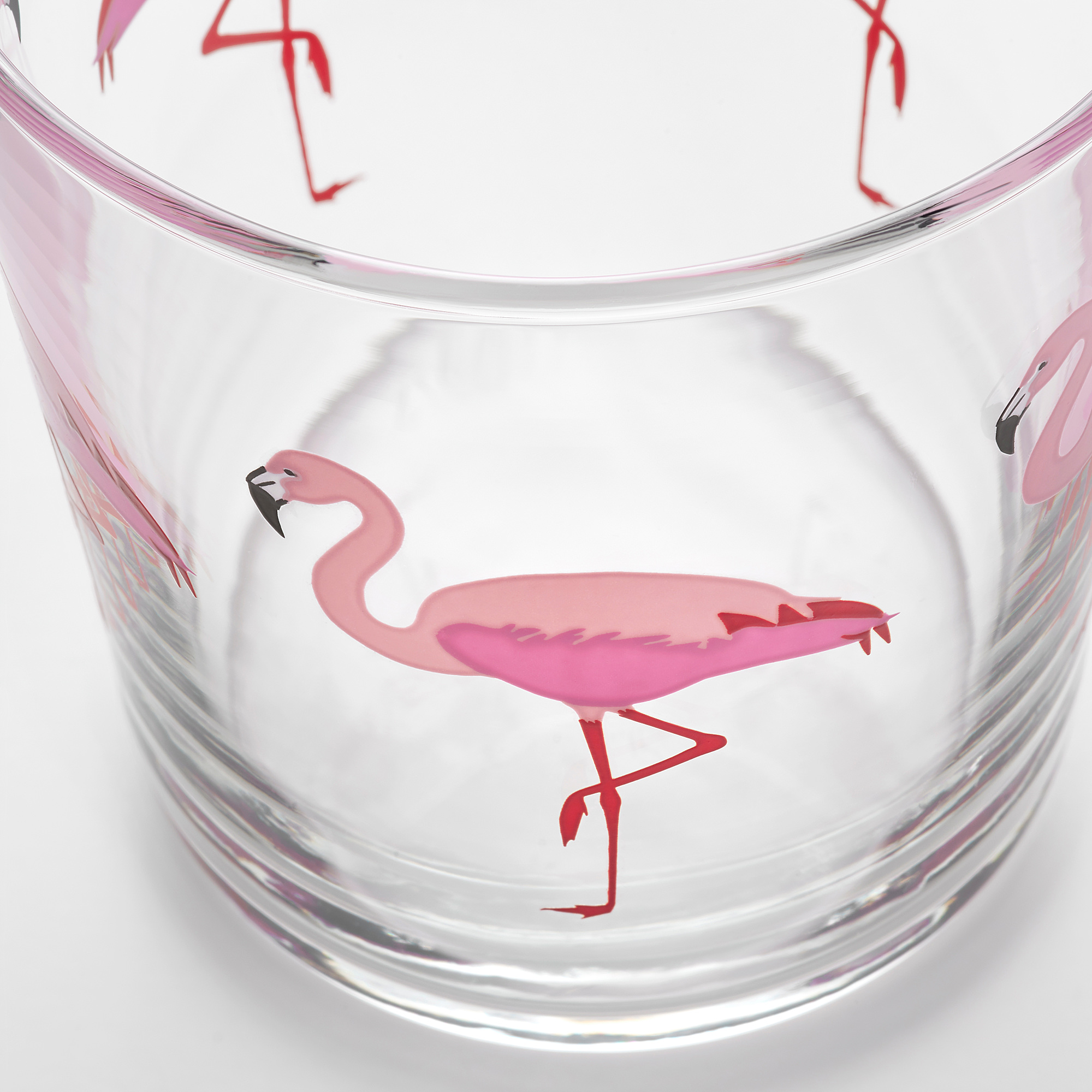 SOMMARFINT flamingo, Glass, Height 10 cm IKEA