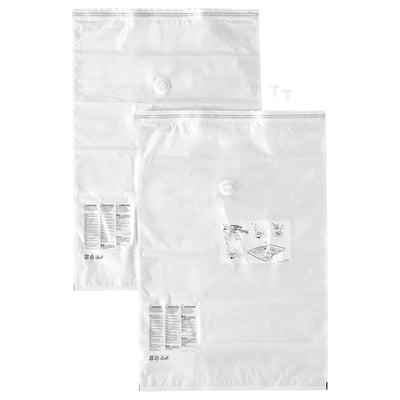 SPANTAD Vacuum-sealed bag, light grey, 67x100 cm 2 pieces