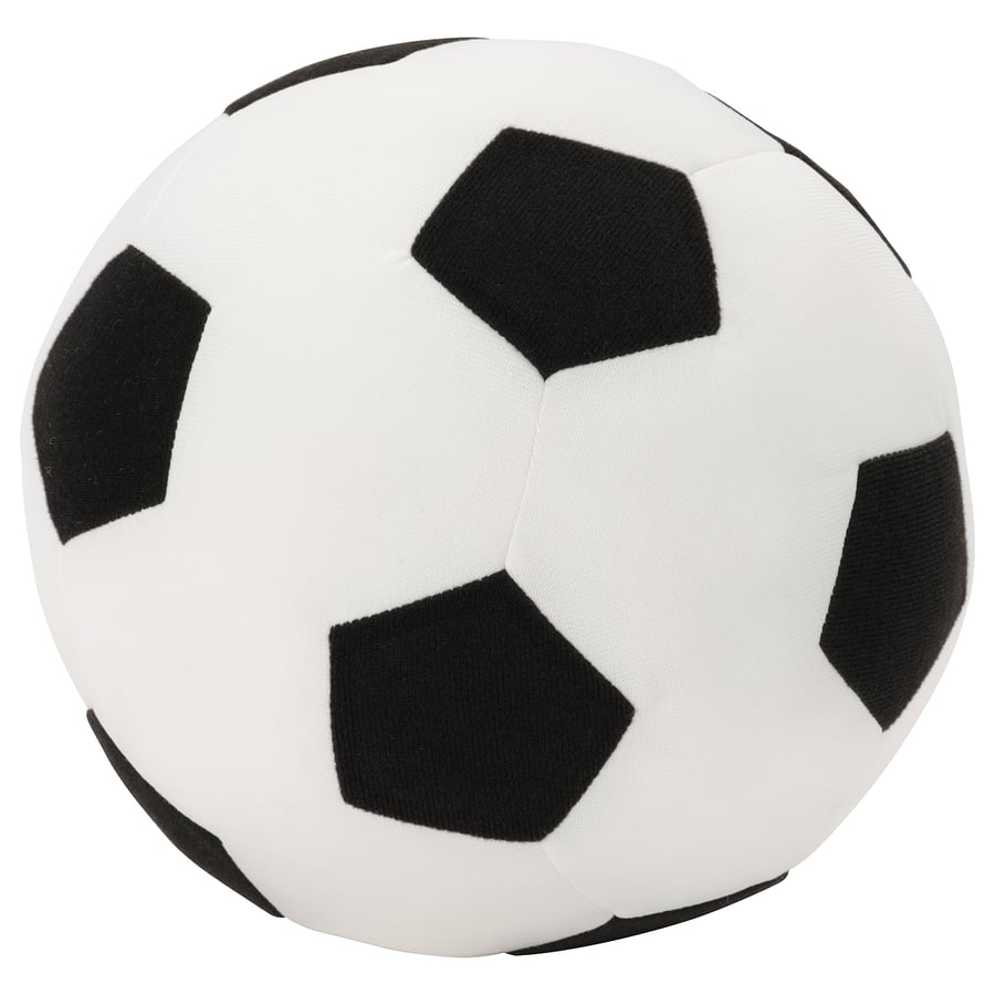 SPARKA soft toy, football/black white IKEA