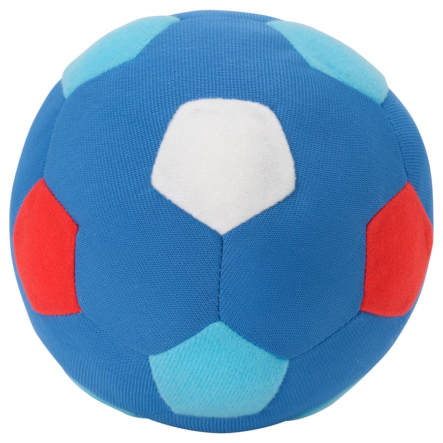 SPARKA soft toy, football mini/blue red IKEA