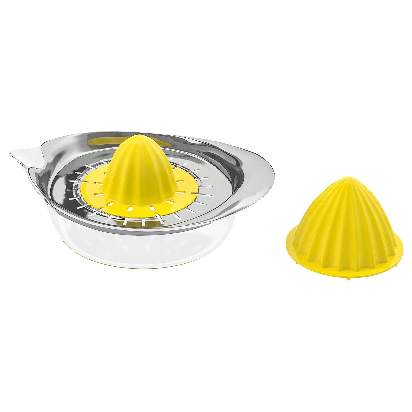 SPRITTA transparent, yellow stainless steel, Citrus squeezer IKEA