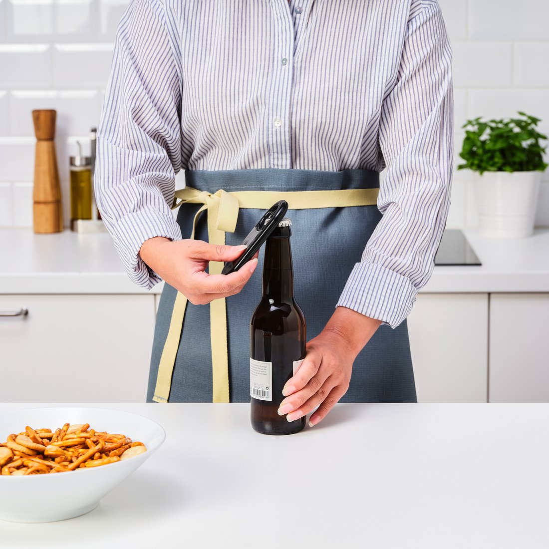 STÄM red, white/black, Bottle opener IKEA