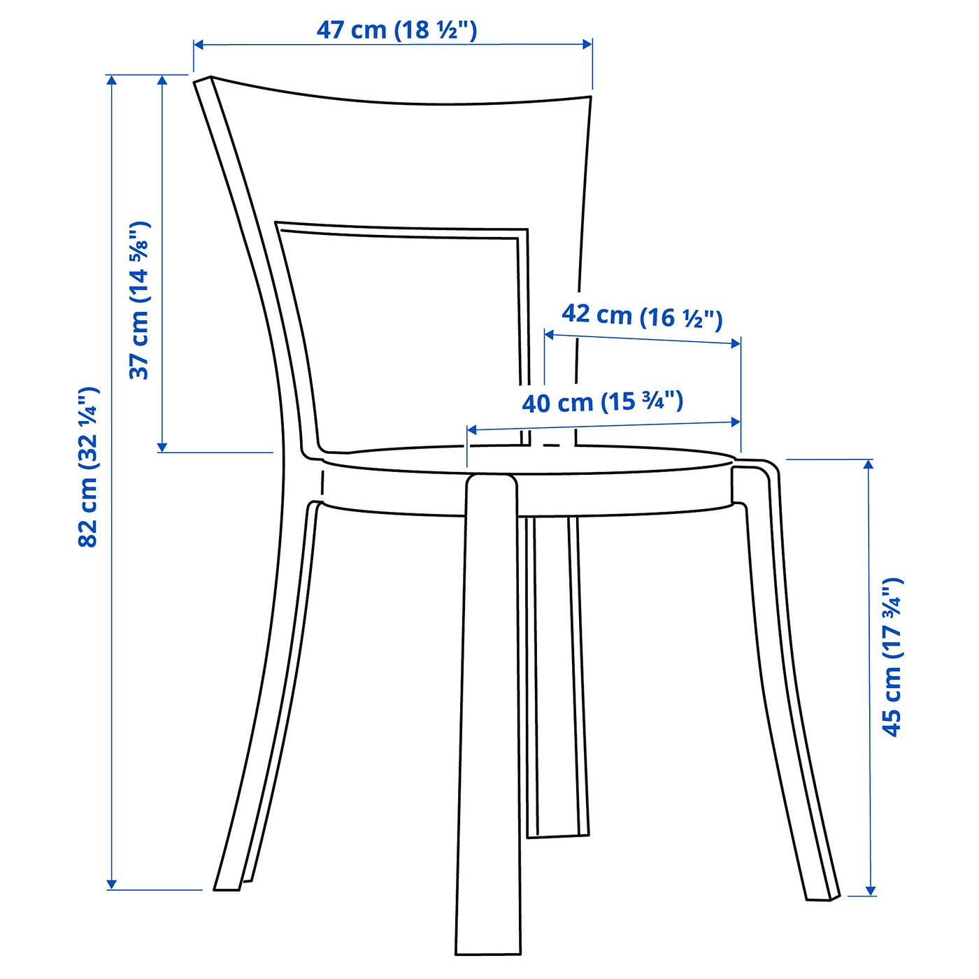 STEIN chair, transparent grey - IKEA UK