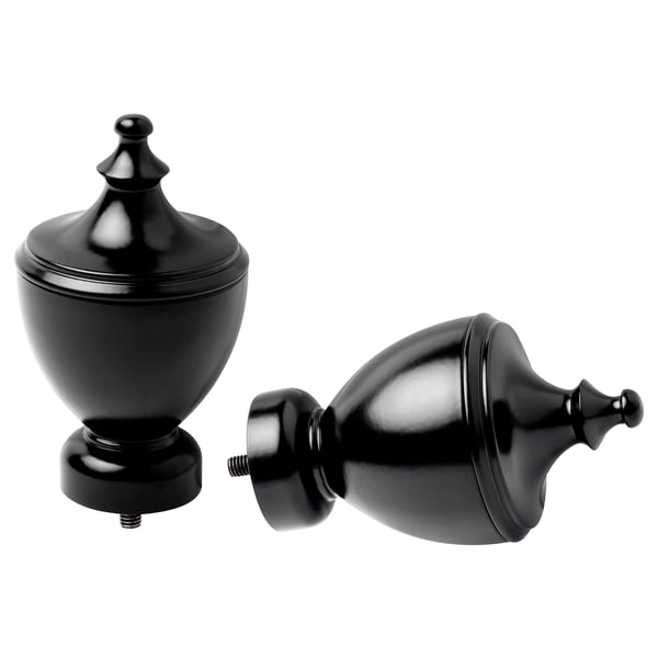 STINKSYSKA Finials, 1 pair, black