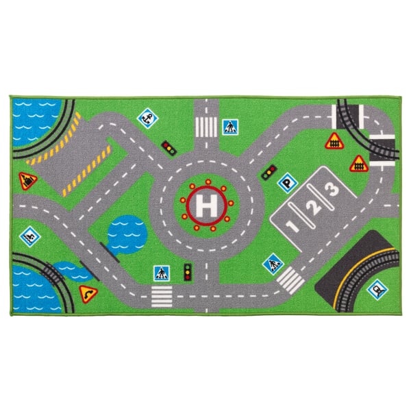 STORABO Rug, green, 75x133 cm