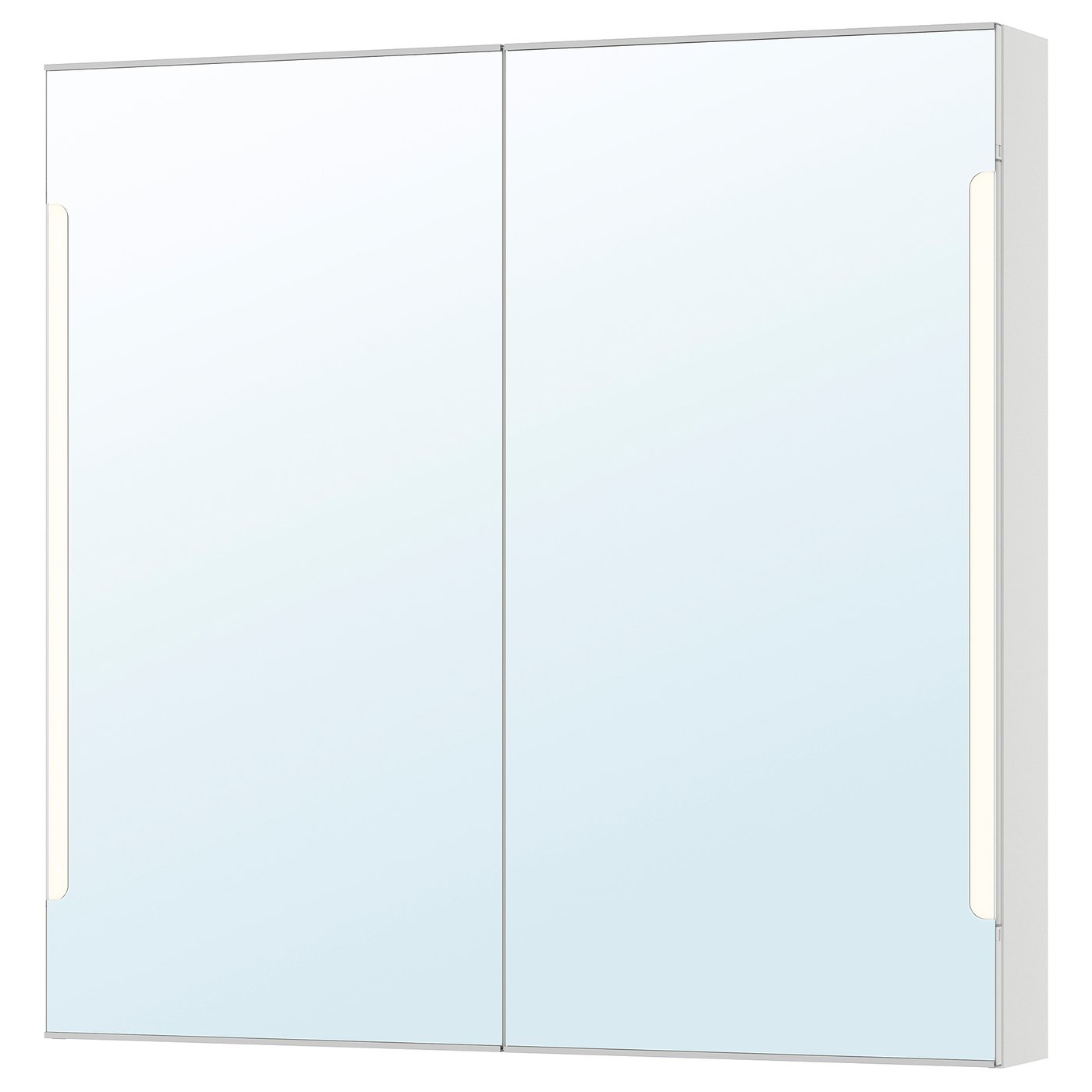 Storjorm White Mirror Cab 2 Door Built In Lighting 100x14x96 Cm Ikea