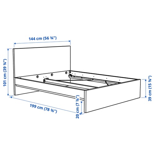 Illustration with measurements for the product: STORKLINTA.