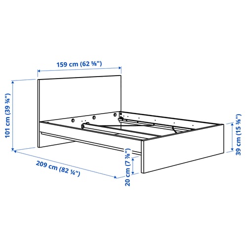 Illustration with measurements for the product: STORKLINTA.