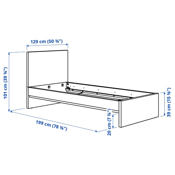 Illustration with measurements for the product: STORKLINTA.