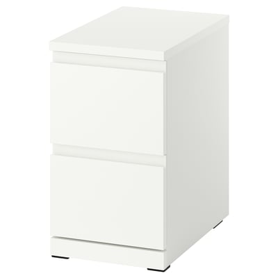 STORKLINTA Chest of 2 drawers, white/with 2 drawers, 30x50x53 cm