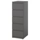 STORKLINTA Chest of 5 drawers, dark grey, 40x50x120 cm