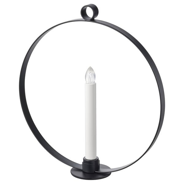 STRÅLA LED candelabra, circle/batteryoperated, 33 cm IKEA