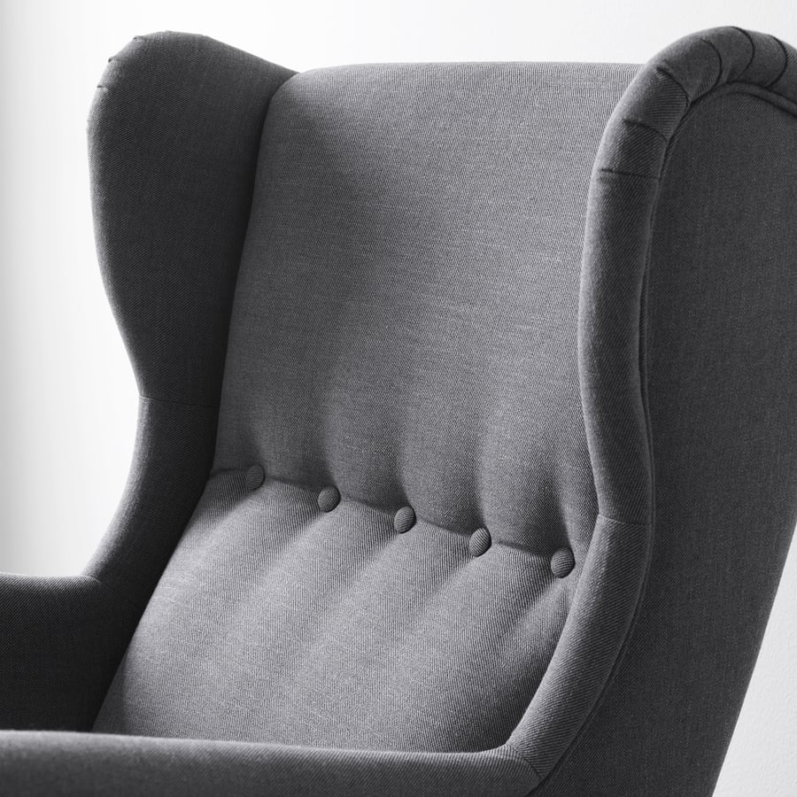 STRANDMON wingback chair, Nordvalla dark grey IKEA
