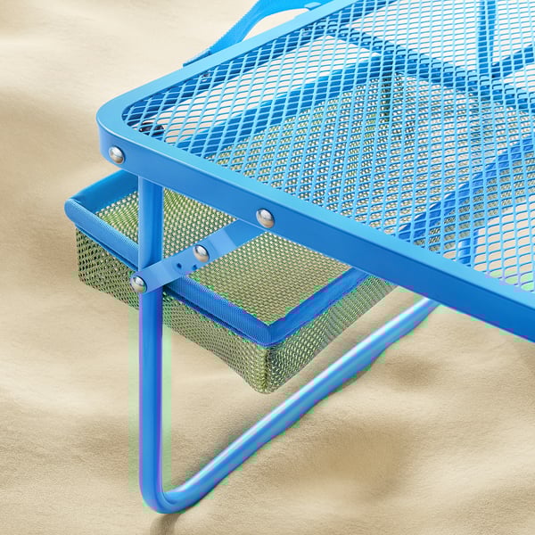 STRANDÖN Folding table, blue, 74x43 cm