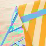 STRANDÖN Sun lounger, yellow/blue