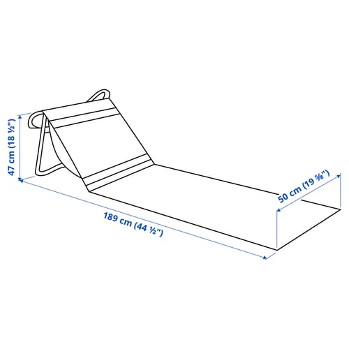 STRANDÖN sun lounger, yellow/blue IKEA