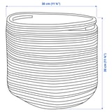STRANDSKATA Storage bag, braided/multicolour, 30 cm