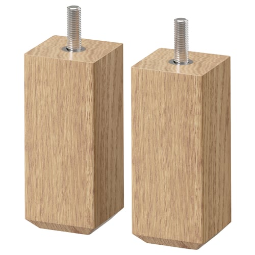 Two light brown, square wooden legs with matching screws at the top. Part of the STUBBARP furniture series.