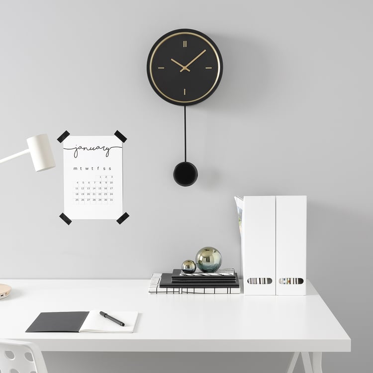 STURSK Wall clock, lowvoltage/black, 26 cm IKEA