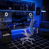 STYRSPEL Gaming chair, blue/light grey