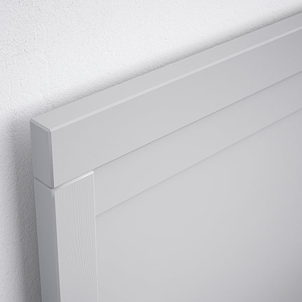 SUNDVIK ext bed frame with slatted bed base, grey, 80x200 cm IKEA