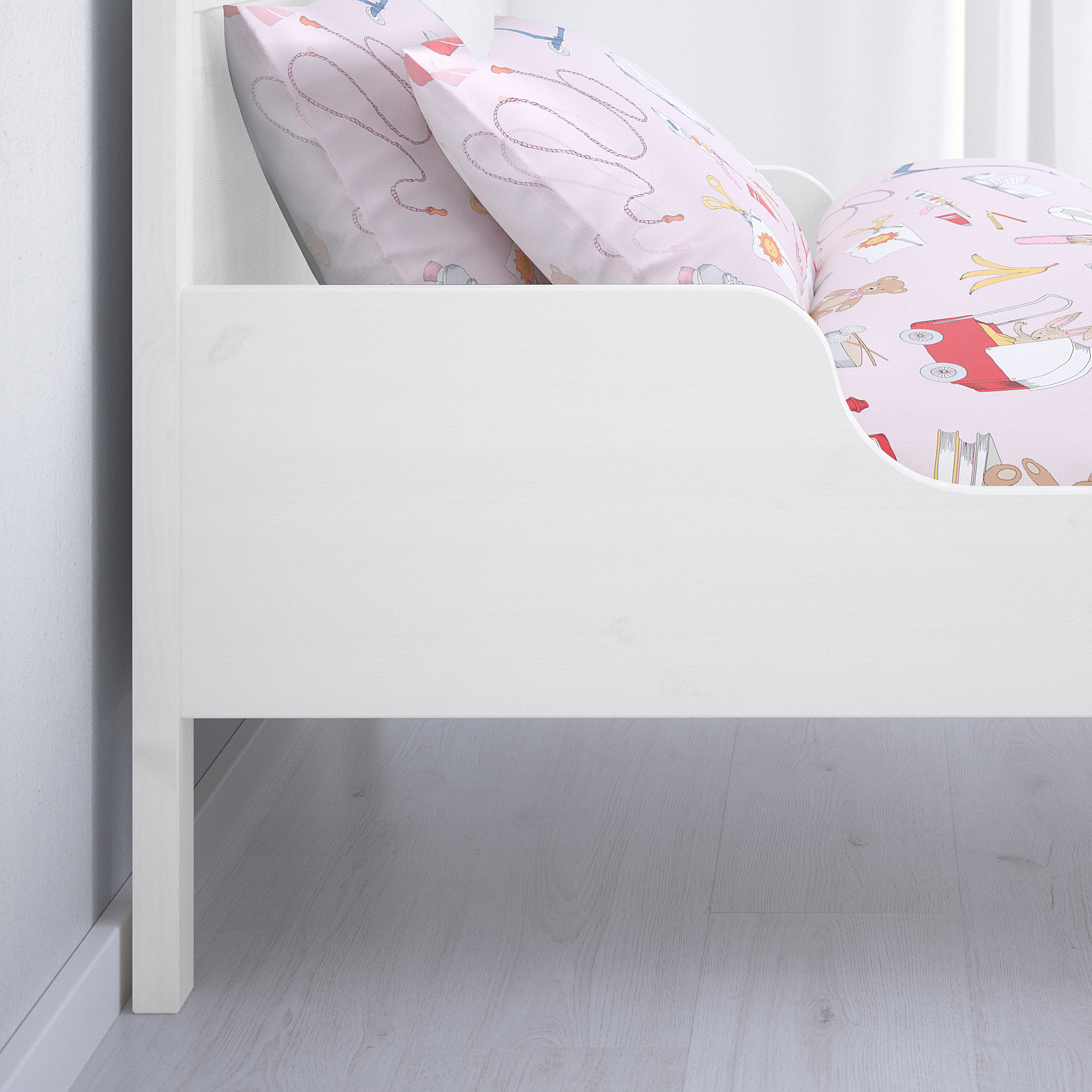 SUNDVIK white, Ext bed with slatted bed base, 80x200 cm IKEA