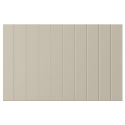 Beige SUTTERVIKEN panel, vertical stripes, fiberboard, timeless.