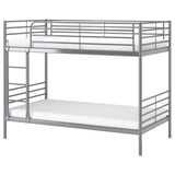 SVÄRTA Bunk bed frame, silver-colour, 90x200 cm