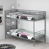 SVÄRTA Bunk bed frame, silver-colour, 90x200 cm