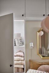 SVANSELE Mirror, gold-colour, 53x63 cm