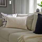 SVARTPOPPEL Cushion cover, off-white, 40x58 cm