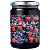 SYLT HALLON & BLÅBÄR Rasp- and bilberry jam, organic, 425 g