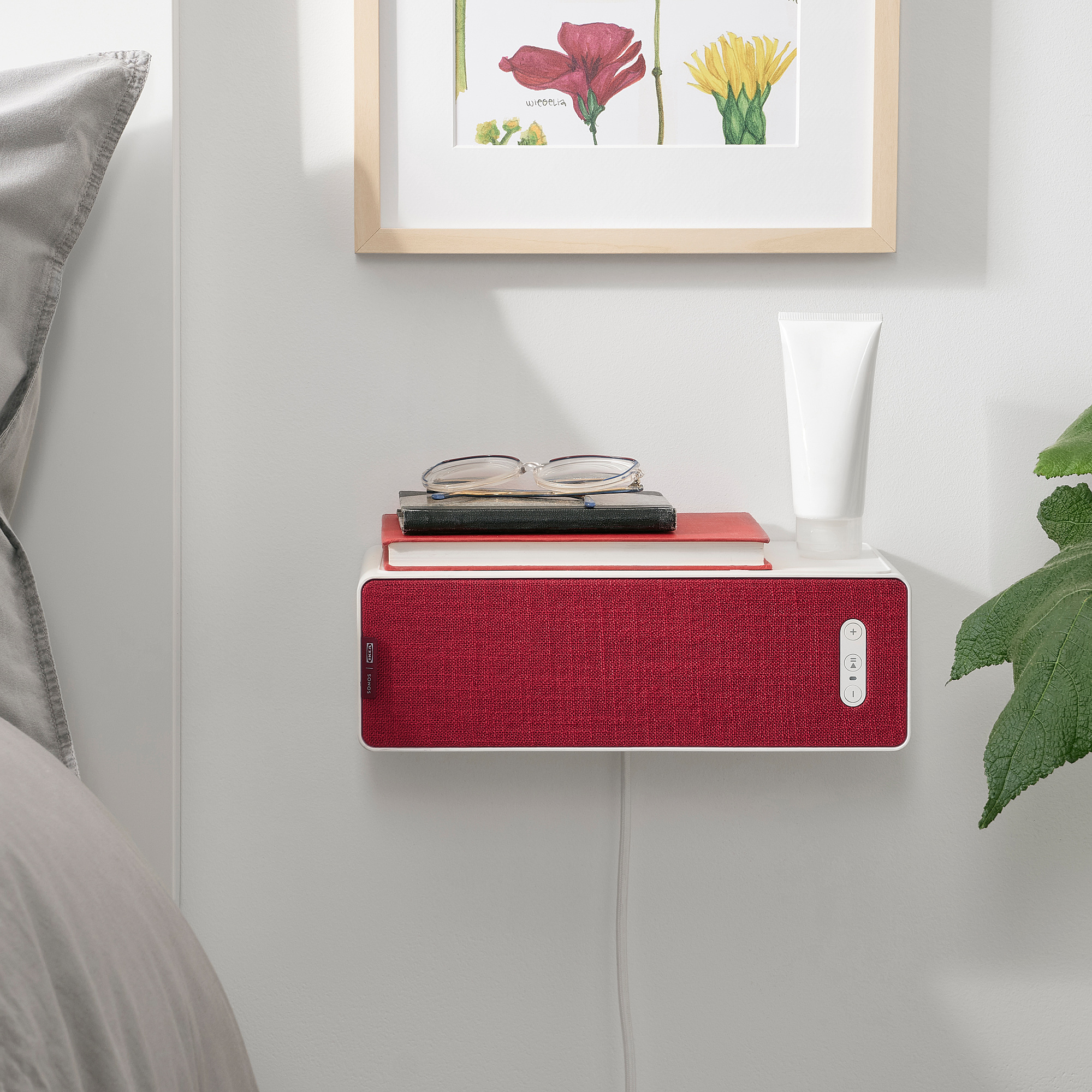 SYMFONISK Front for bookshelf speaker red IKEA