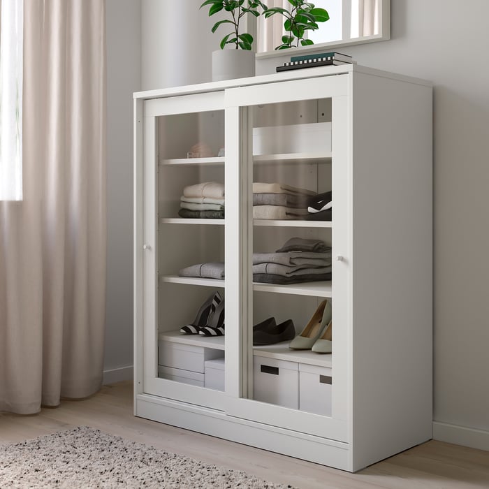 SYVDE white, with glass doors IKEA