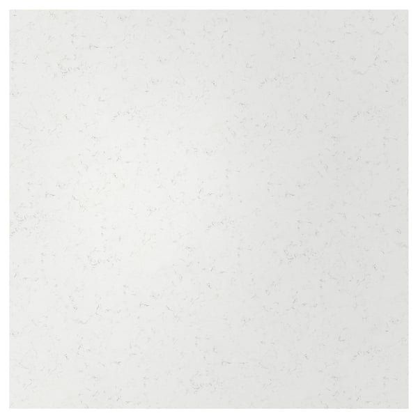 TÄRNHULT Custom made wall panel, white marble effect/glass composite, 1 m²x2.0 cm