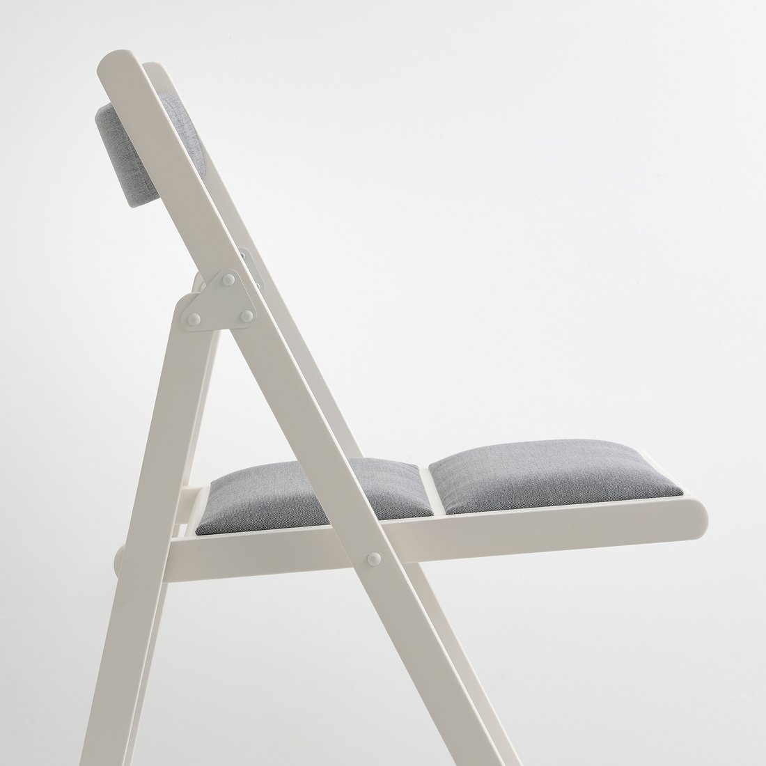 TERJE Folding chair, white/Knisa light grey IKEA