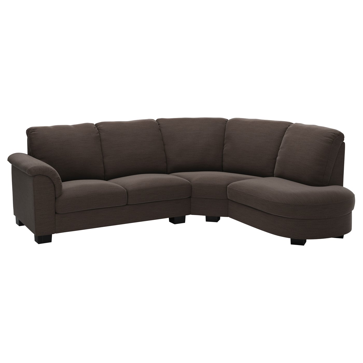 TIDAFORS Corner sofa with arm left Hensta dark brown IKEA