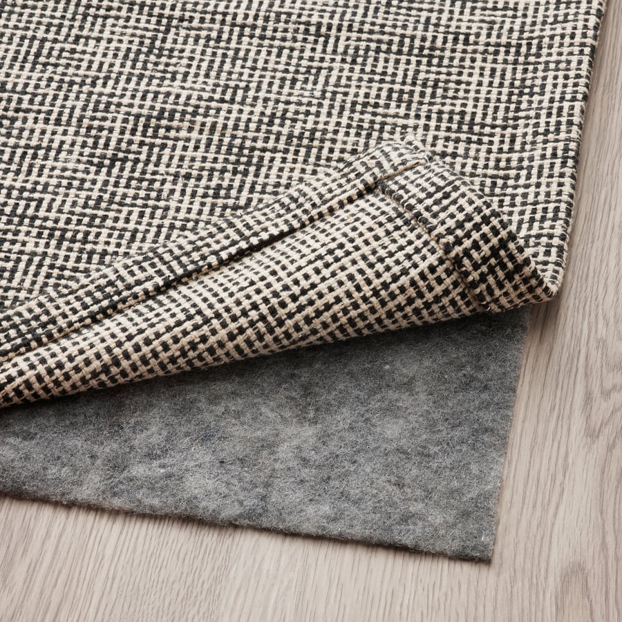 TIPHEDE black/natural, cotton runner rug,80x150 cm - IKEA UK