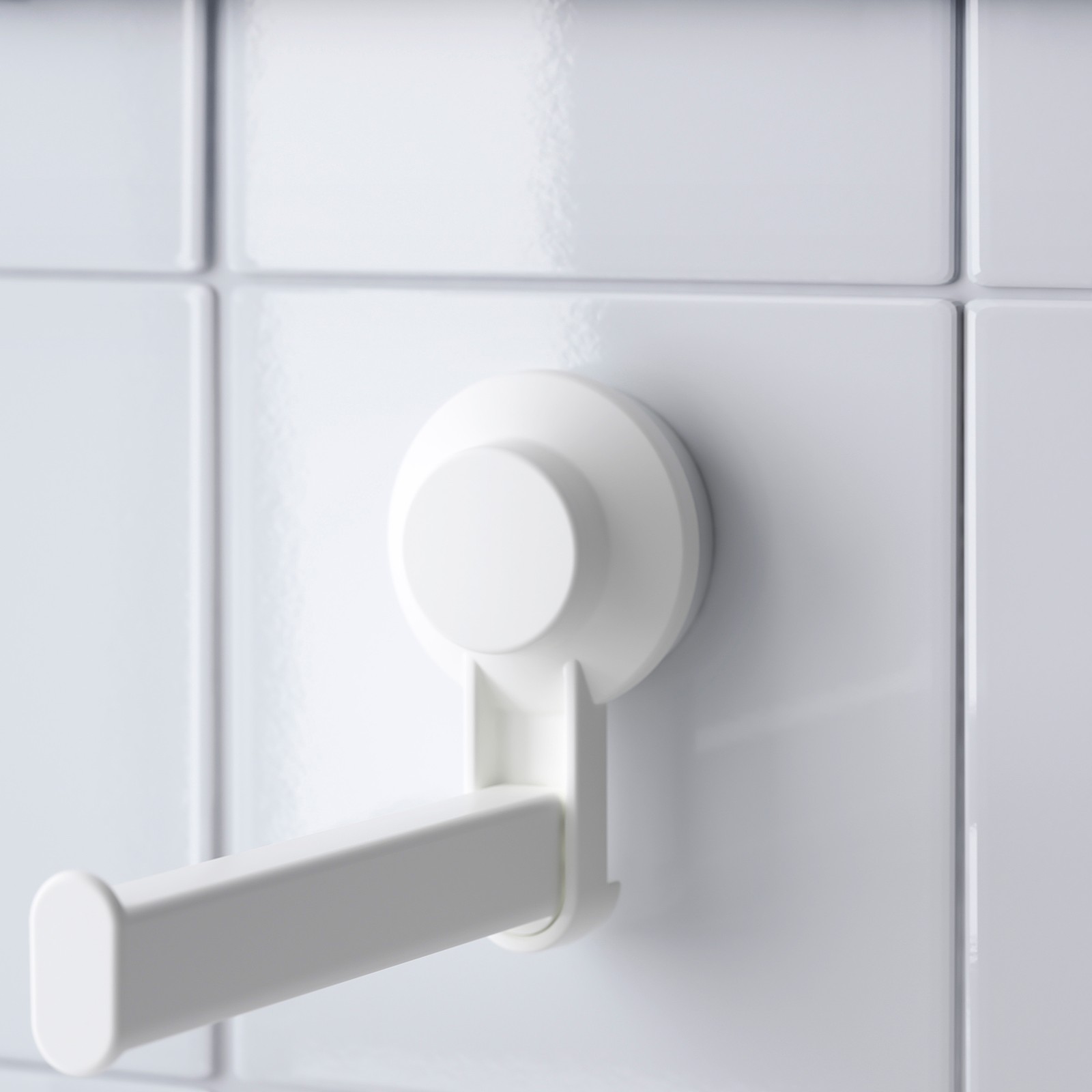 TISKEN white, Toilet roll holder with suction cup IKEA