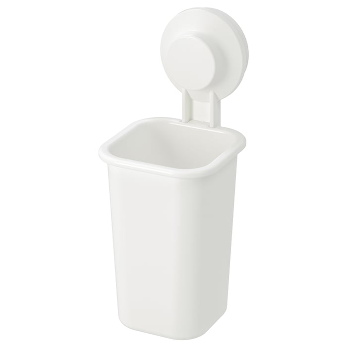 TISKEN toothbrush holder with suction cup, white IKEA