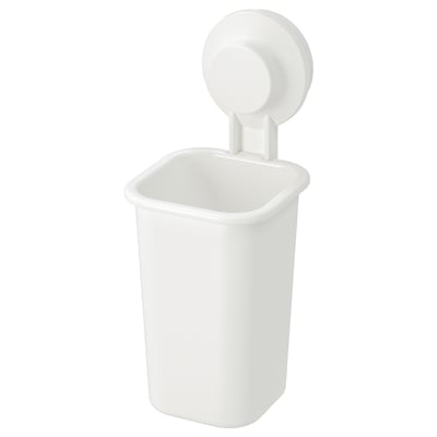 TISKEN Toothbrush holder with suction cup, white