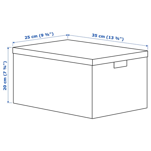 IKEA - TJENA Storage Box With Lid, White, 25x35x20 cm