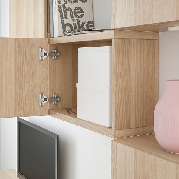 TJENA white, Storage box with lid, 18x25x15 cm IKEA